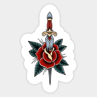 Rose and Dagger Sticker